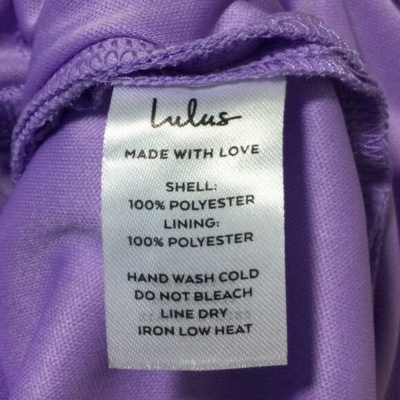 LULU'S  L Glamorous Disposition Lavender Ruched Bridesmaid Maxi Dress - Picture 9 of 9